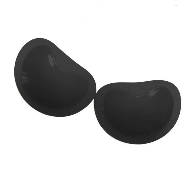 1 par de sujetadores esponja push up push up para mujer almohadilla para el pecho transpirable (negro)