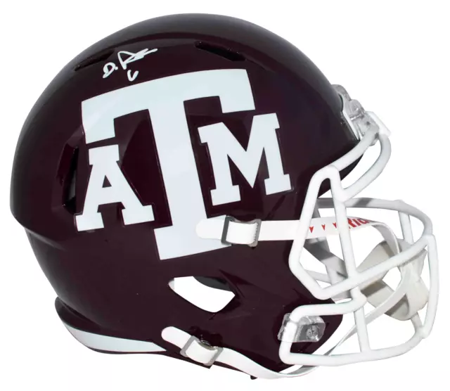 De'von Devon Achane Signed Texas A&M Aggies Full Size Speed Helmet Beckett