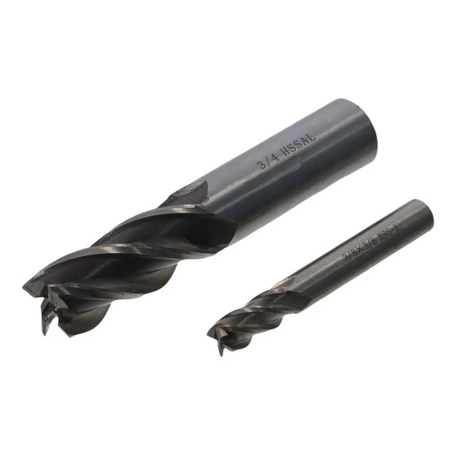Utoolmart - Fresa a 4 scanalature con gambo dritto, 6 mm