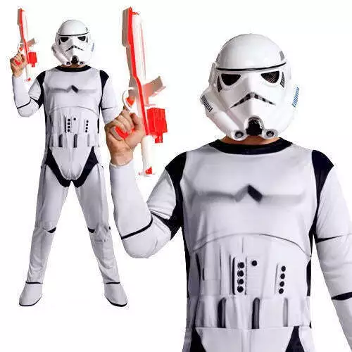 Mens Storm Trooper Costume Star Wars Movie Guard Adults Outfit + Mask