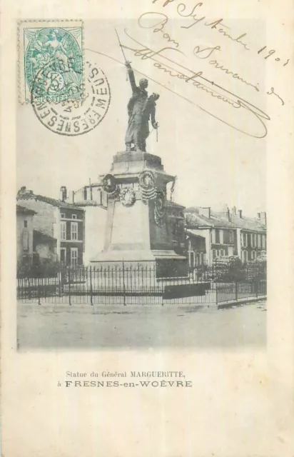 FRESNES IN WOEVRE statue of General MARGUERITTE