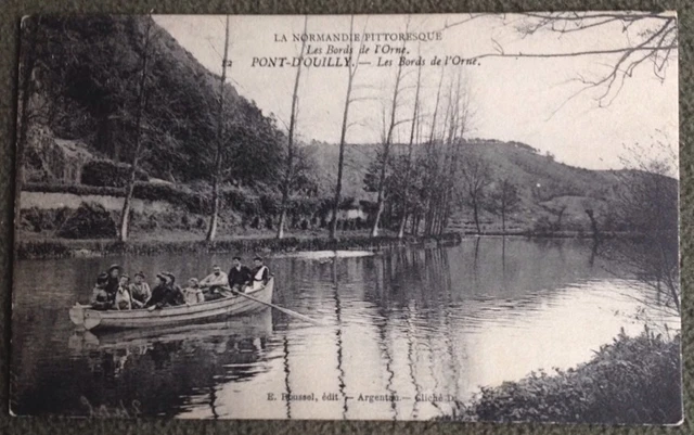 CPA. PONT D'OUILLY. 14 - Les Bords de l'Orne. 1914. La Normandie Pittoresque.