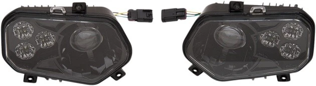 Moose LED Headlights Black Reflector Polaris ACE/Ranger/Scrambler/Sportsman