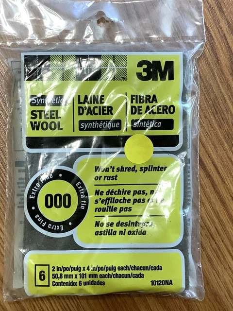 (2pks.)  3M #000 Extra Fine Synthetic Steel Wool Pads 12 total