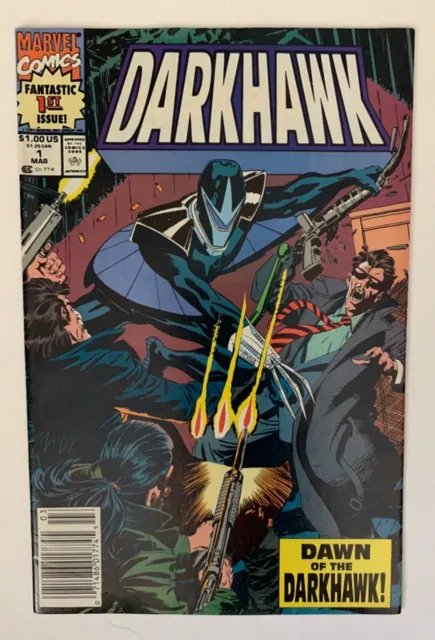(1991) DARKHAWK #1 NEWSSTAND VARIANT COVER! Origin & 1st Appearance!