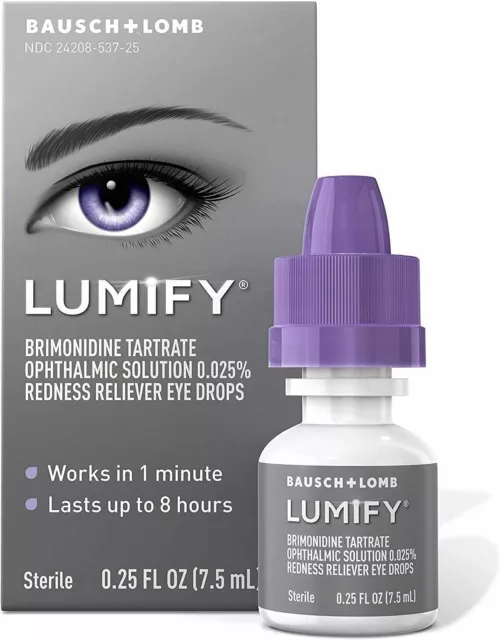 Gotas para ojos aliviador de enrojecimiento Bausch + Lomb Lumify - 0,25fl oz.