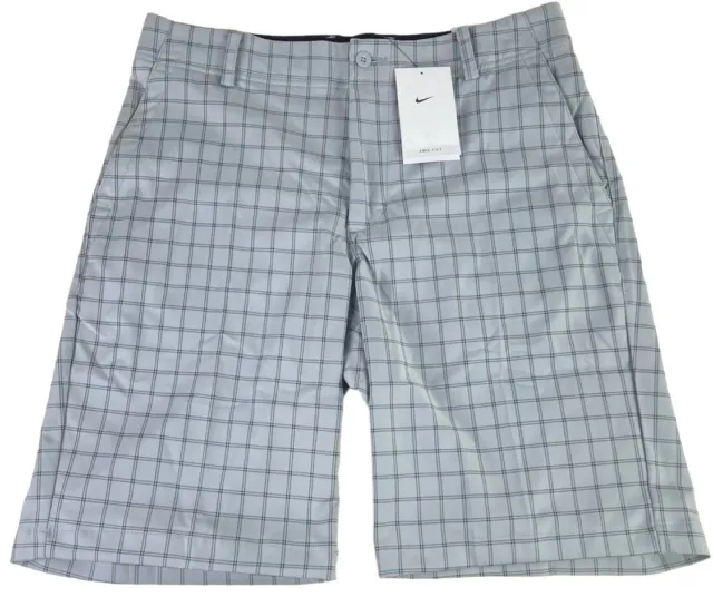 Nike Dri-FIT Men's Size 42 Gray Plaid Golf Shorts style DA2889-012 NWT