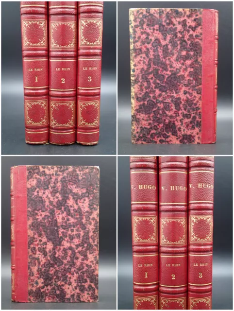 1845 RARE EO LE RHIN VICTOR HUGO ED Charpentier Lettres Romantisme Alsace Ruines