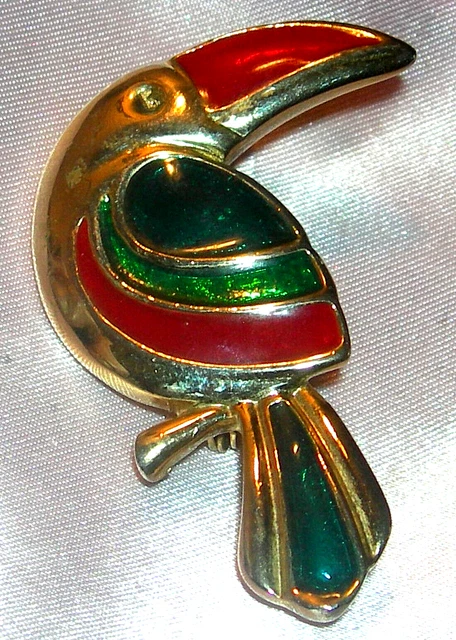 Broche Carrée Métal Doré « Le Monde En Parfum » - Centre Bleu Nuit, Occasion