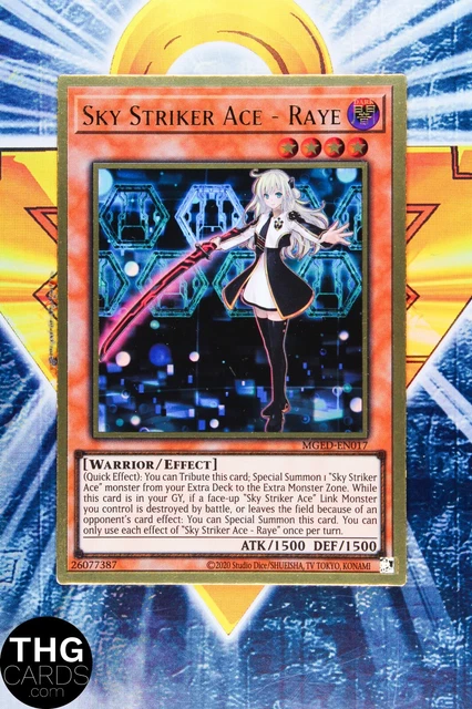 Sky Striker Ace - Raye MGED-EN017 1st Edition Premium Gold Rare Yugioh Card