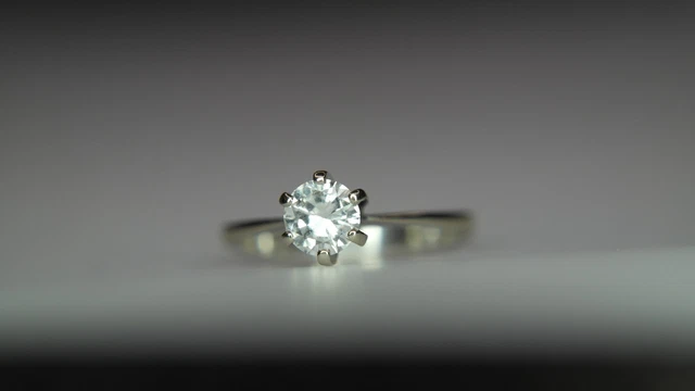 Bague Diamant Brut Gris Naturel 3.50 Ct - Argent 925 - Taille 7.5 - Neuf