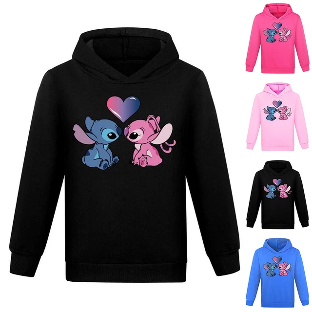 Felpa con cappuccio bambini ragazze ragazzi Lilo & Stitch felpa con cappuccio top