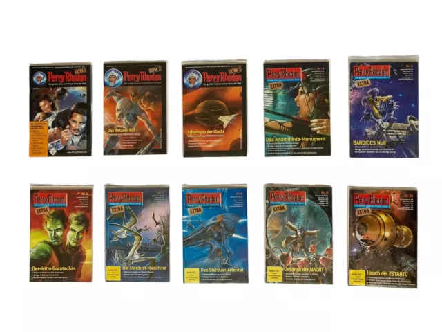 Perry Rhodan Extra Band 1 - 10 Sammlung Inkl. CD‘s Poster Postkarten Romanhefte