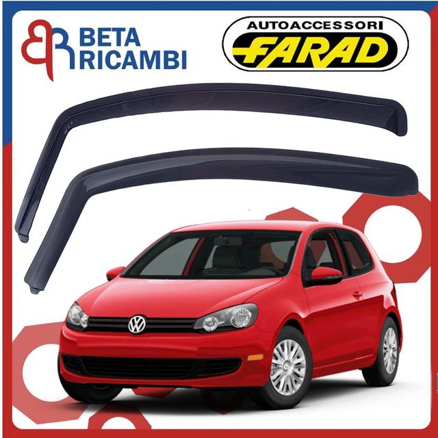 Deflettori D'Aria Antiturbo Per Volkswagen Golf VI 5 Porte | Colore Fumé | Facili Da Montare | Ricircolo Aria - Foto 10