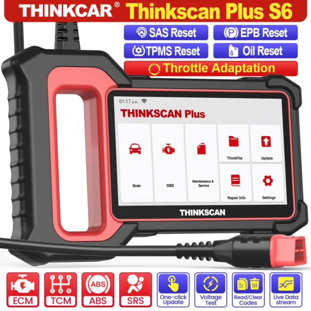 Thinkscan Plus S6 Car Diagnostic Tool Automative ABS SRS SAS TPMS OBD2 Scanner