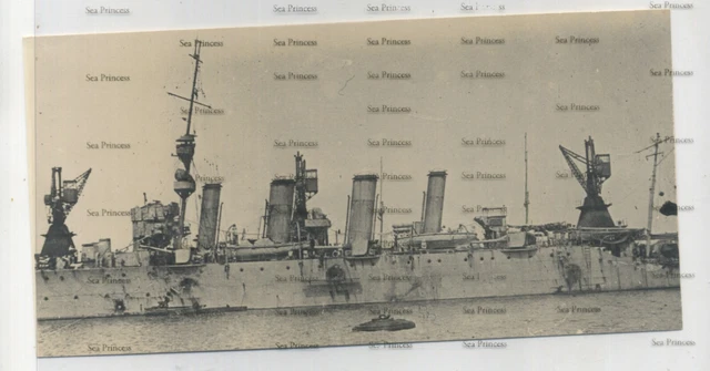ROYAL NAVY PHOTO HMS Chester cruiser 6/16 after jutland battle cammell