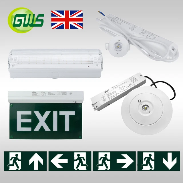 LED EMERGENCY CEILING Light Exit Bulkhead Spotlight Maintained/Non