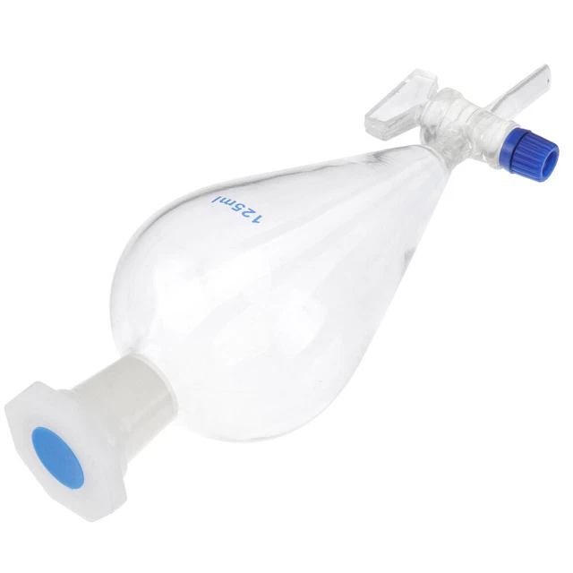 125 Ml Lab Separatory Funnels Pear Shaped Leak Flask Funnel Equipment