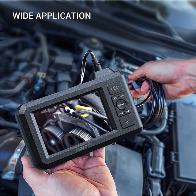 Industrial Endoscope Borescope 1080P HD Inspection Snake Camera 4.3" LCD Screen