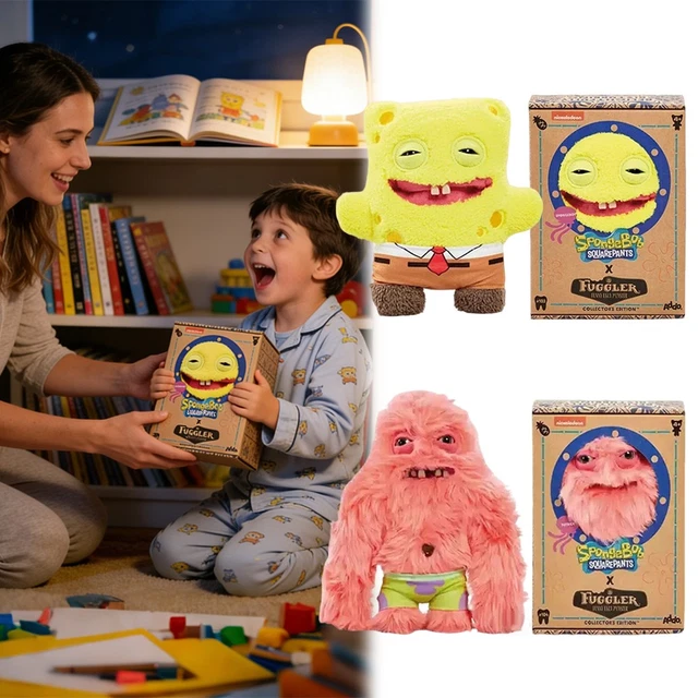 FUGGLER SPONGEBOB SQUAREPANTS SpongeBob and Patrick Star Soft Plush New