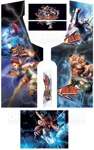 Stickers Pour Borne D'arcade - Thème Street Fighter - Modèle 1 (neuf)