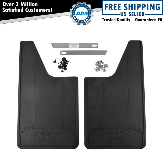 OEM Heavy Duty Rubber Mud Flaps Splash Guard Rear LH RH Pair for Ford Pickup SRW