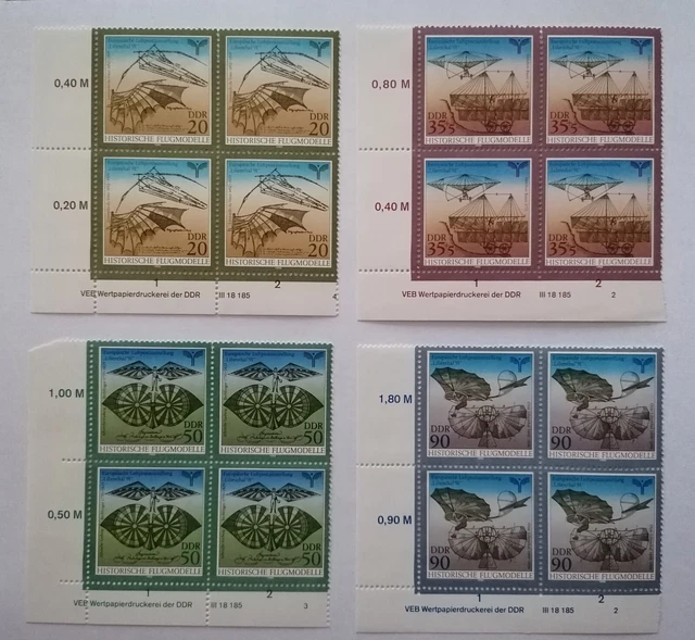 📯 DDR MiNr. 3311-3314 DV - Satz Randstücke mit Druckvermerk - postfrisch📯
