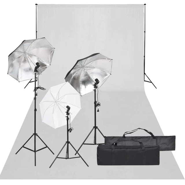 Kit per Studio Fotografico con Set di Luci e Fondale 5199397