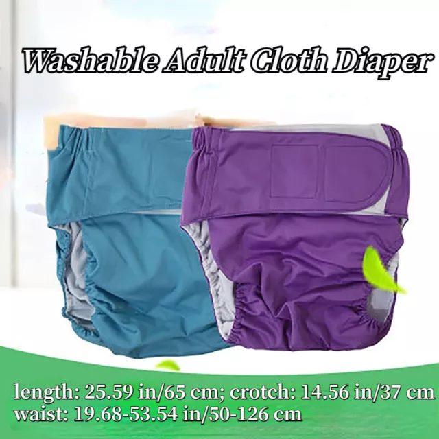 1PC Unisex Adult Cloth Diaper Panties Elderly Disabled Incontinence Nappies