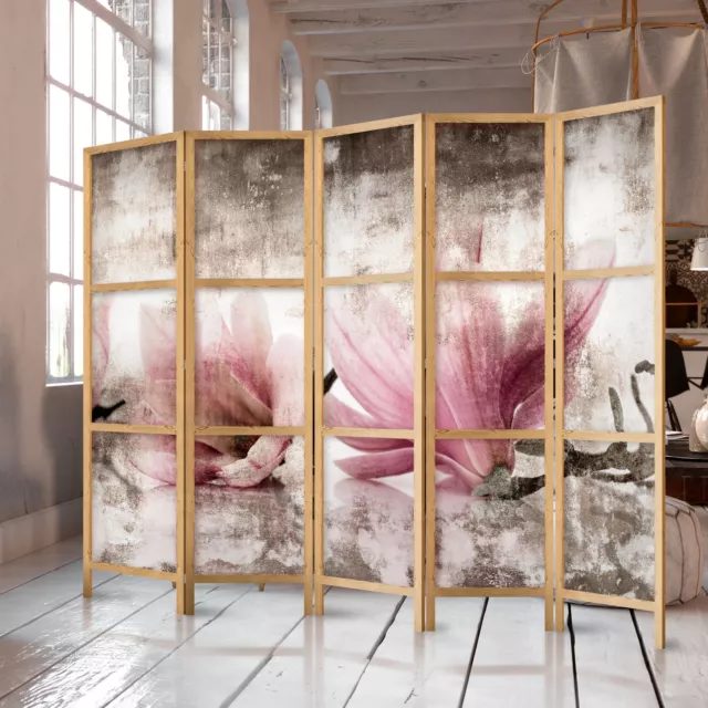 BLUMEN GARTEN SPA RAUMTEILER PARAVENT HOLZ SPANISCHE WAND ORIENT