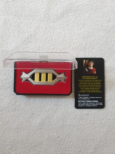 Star Trek II The Wrath Of Khan Spock Official Captain Rank Badge