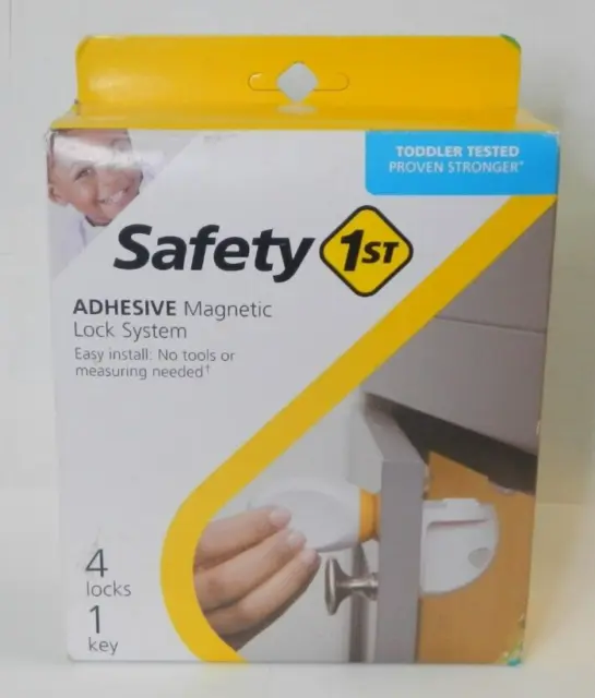 Safety 1st Adhesive Magnetic Safety Lock System 4 Locks 1 Key