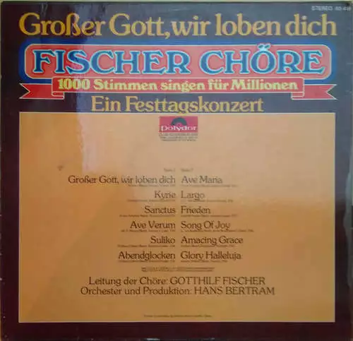 Fischer Chöre - Großer Gott, Wir Loben Dich Ein Fe LP Vinyl Sch 2