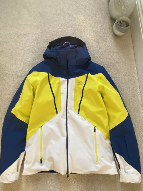 Kjus Herren Boval Jacke M blau/weiß/gelb RPP £ 450 3