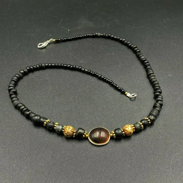 OLD BEADS Trade Old Antique Jewelry Glass, Eye Agate Ancient Roman Empire