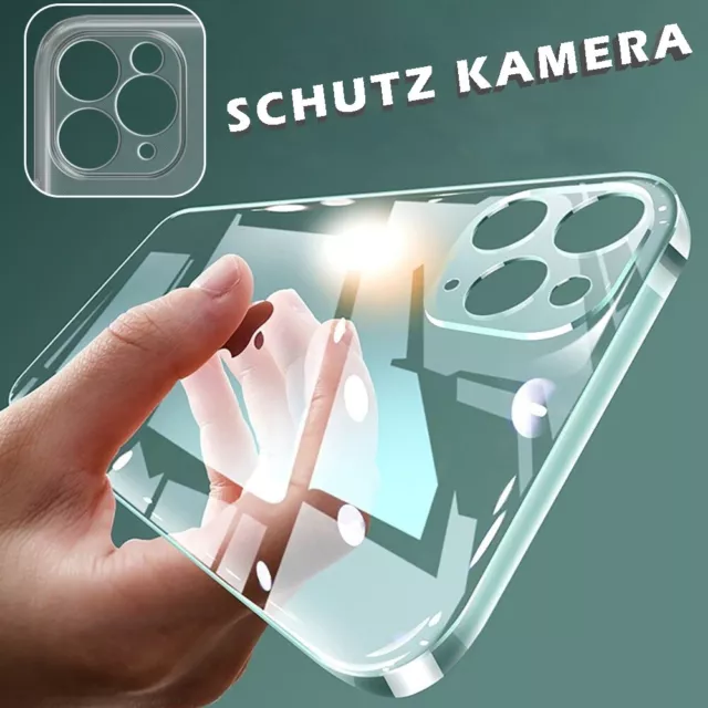 Hülle für iPhone 14 13 12 11 Pro XS XR 8 7 SE Kamera Schutzhülle Handy Case Klar