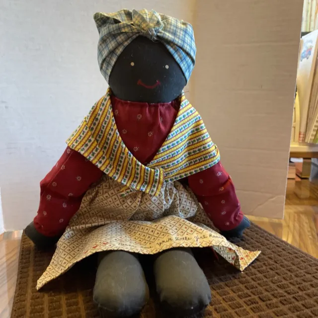 1980’s Joan Kessler Handmade African American Primitive Rag Cloth Doll