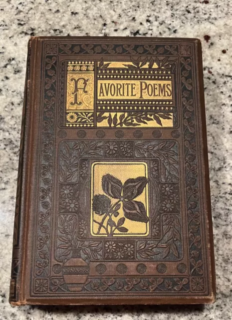 1884 Favorite Poems from English and American Authors Edited by Elmo (HC)  1st Ed