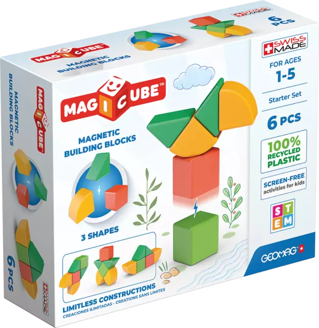 Geomag Magicube 3 Shapes Recycled Starter Set 6 pcs