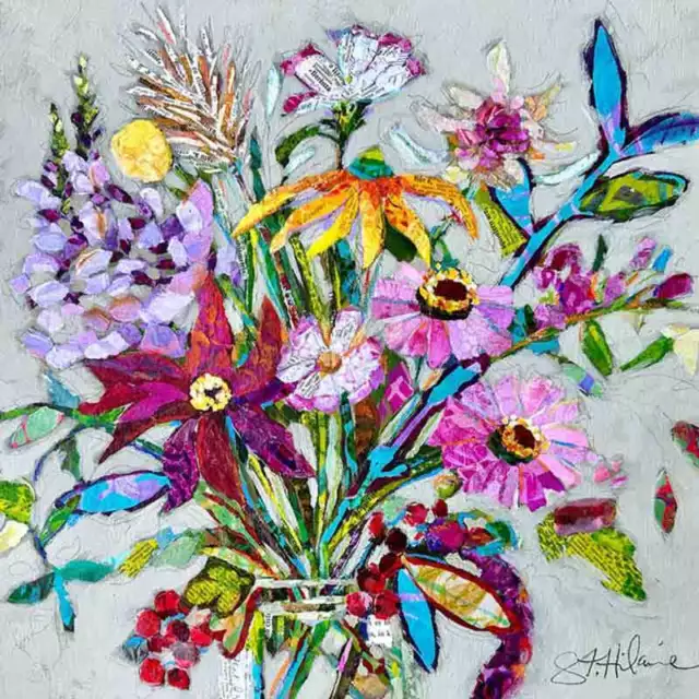 Floral Accent & Decor Ceramic Tile Elizabeth St Hilaire Flower Art OB-EN1725AT