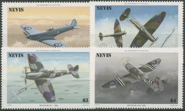 Nevis 1986 Luftfahrt Spitfire-Flugzeuge 360/63 postfrisch