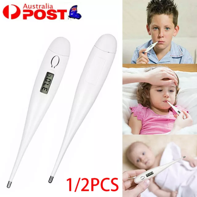 Medical Digital LCD Thermometer Baby Adult Safe Oral Electronic Thermometer 1/2x