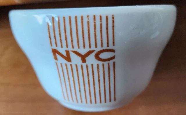 NYC (New York Central) Railroad Syracuse Ceramic Bouillon Cup Mercury Pattern