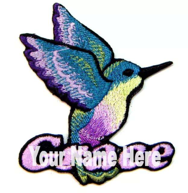 Hummingbird Custom Iron-on Patch With Name Personalized Free