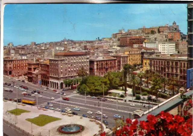 Cartolina Cagliari Citta'   Viaggiata 1968  Panorama    Regalo