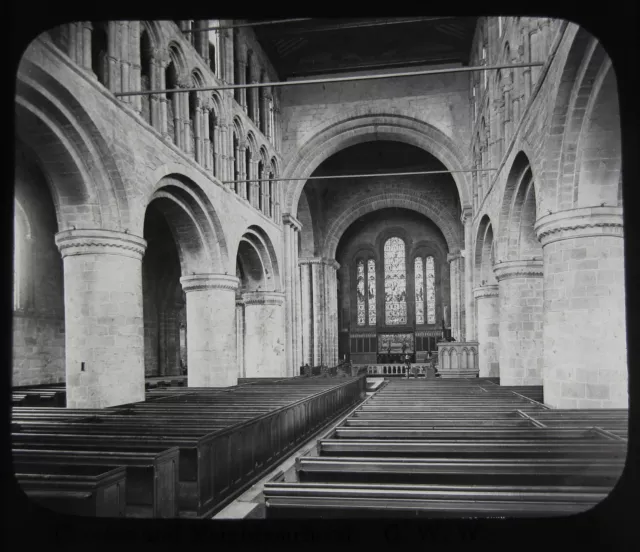 VIKTORIANISCHE GWW Glas magische Laterne Rutsche SCHIFF ST JOHNS KIRCHE C1890 CHESTER