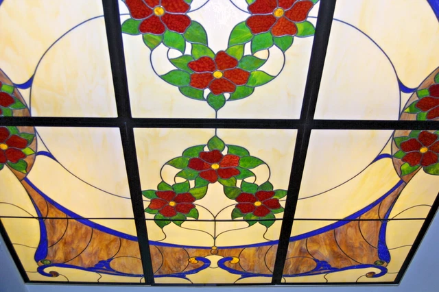 Bleiverglasung als Glasdecke * ca. 2,90 x 2,40 * TOP Zustand * siehe Fotos *