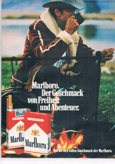 Marlboro Werbeanzeige Werbung Marlboro mit Cowboy #8 NG