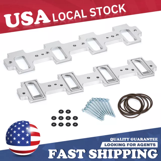 LS Cathedral Port Cylinder Head to Rectangle Port Intake Manifold Adapters NEW