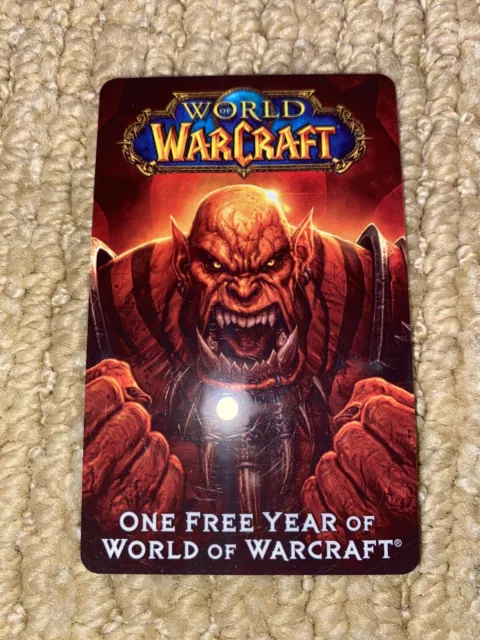 Used - Vintage 1 Year Cards For World of Warcraft - Card Scratched Off